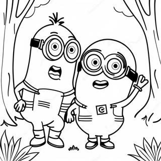 Minions Playing In The Park Coloring Page 28905-22842