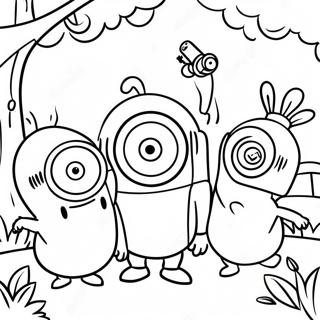 Minions Playing In The Park Coloring Page 28905-22843