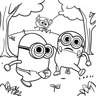 Minions Playing In The Park Coloring Page 28905-22844