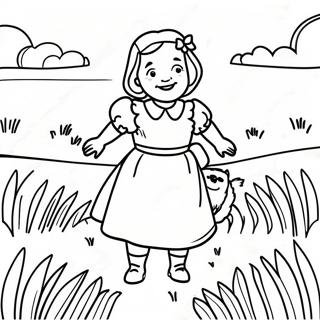 Dorothy And Toto In The Colorful Field Coloring Page 2891-2302