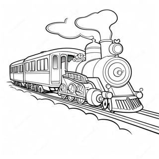 Christmas Train Coloring Pages