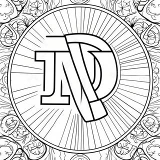 Notre Dame Logo Coloring Page 28964-22930