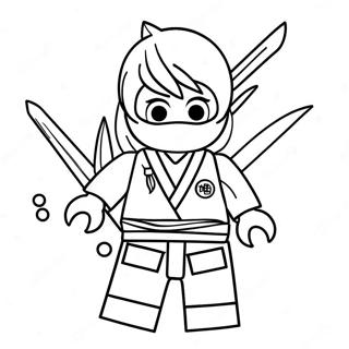 Nya Ninjago In Action Coloring Page 28975-22879