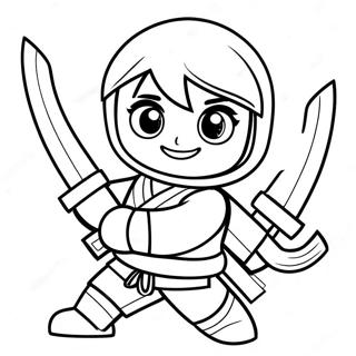 Nya Ninjago In Action Coloring Page 28975-22880