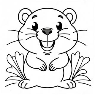 Cute Beaver With A Big Smile Coloring Page 28985-22890