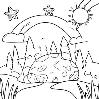 Starry Night Sky Coloring Page 29045-22944