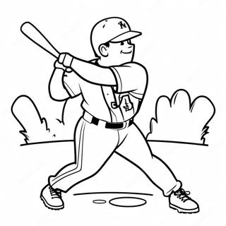 Mets Player Swinging Bat Coloring Page 29075-22965