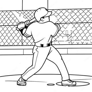 Mets Player Swinging Bat Coloring Page 29075-22966