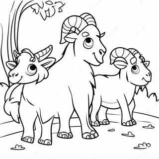 3 Billy Goat Gruff Boyama Sayfası 29114-22997