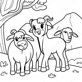 3 Billy Goat Gruff Boyama Sayfası 29114-22998