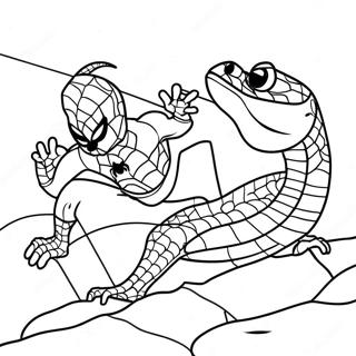 Spiderman Lizard Coloring Pages