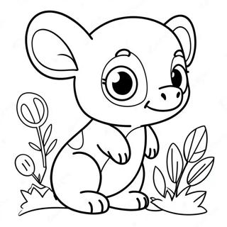 Cute Animal Vector Coloring Page 29135-23019