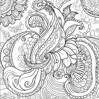 Paisley Pattern Coloring Page 29144-23021