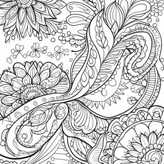 Paisley Pattern Coloring Page 29144-23023