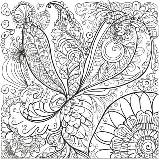 Intricate Paisley Design Coloring Page 29145-23055