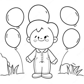 Daniel With Colorful Balloons Coloring Page 29185-23063