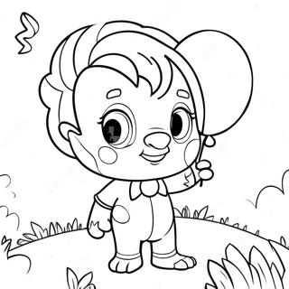 Daniel With Colorful Balloons Coloring Page 29185-23064