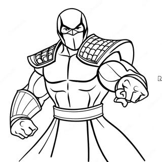 Sub Zero Mortal Kombat Coloring Pages