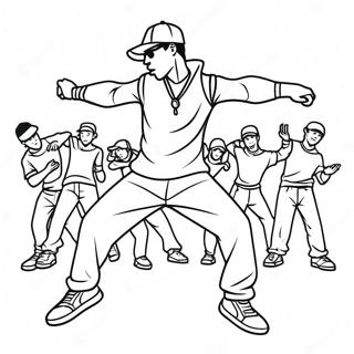 Cool Hip Hop Dancer Coloring Page 2921-2337