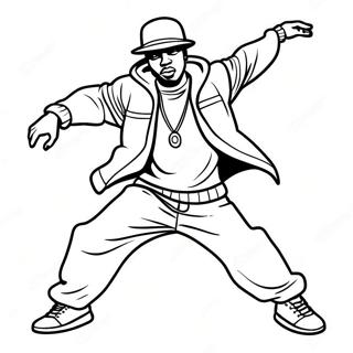 Cool Hip Hop Dancer Coloring Page 2921-2338