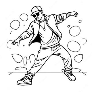 Cool Hip Hop Dancer Coloring Page 2921-2340