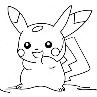 Página Para Colorir Do Charmoso Pikachu Do Pokemon Go 29225-23086