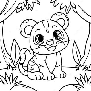 Baby Tiger Coloring Pages