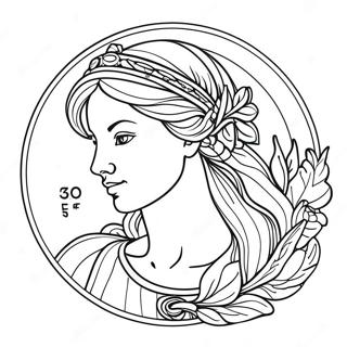 Virgo Zodiac Sign Coloring Page 29294-23175