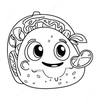 Funny Taco With Eyes Coloring Page 2931-2330