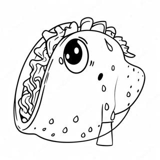 Funny Taco With Eyes Coloring Page 2931-2332