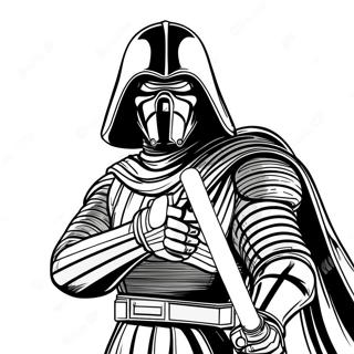 Kylo Ren With Lightsaber Coloring Page 29365-23201