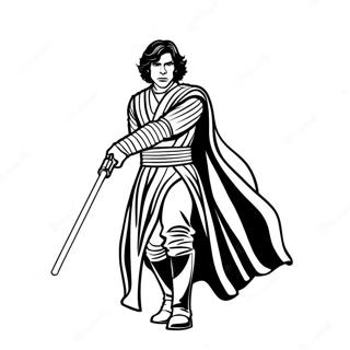 Kylo Ren With Lightsaber Coloring Page 29365-23203