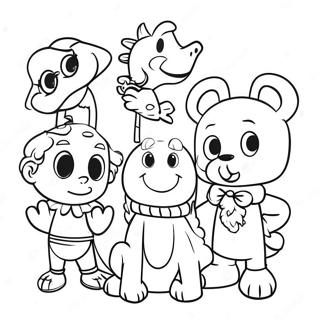 Dtkl Fun Characters Coloring Page 29405-23234