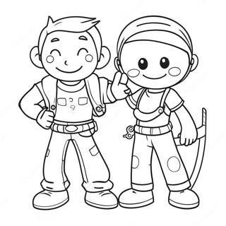 Dtkl Fun Characters Coloring Page 29405-23235