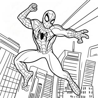 ブラックスーツスパイダーマンノーウェイホーム 塗り絵ページ