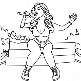 Karol G Performing On Stage Coloring Page 2941-2346