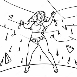 Karol G Performing On Stage Coloring Page 2941-2347