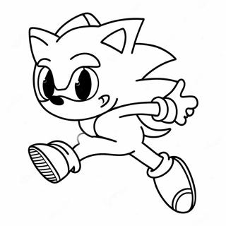 Sonic Running Fast Coloring Page 29445-23269