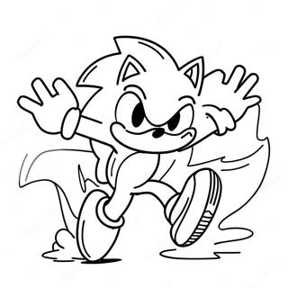 Sonic Running Fast Coloring Page 29445-23270