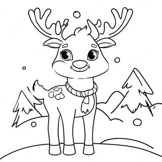 Christmas Reindeer Coloring Pages