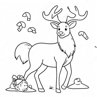 Christmas Reindeer Coloring Page 29494-23294