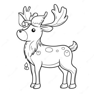 Christmas Reindeer Coloring Page 29494-23295