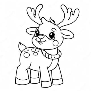 Cute Christmas Reindeer Coloring Page 29495-23304