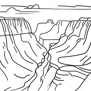 Grand Canyon Scenic View Coloring Page 29584-23386