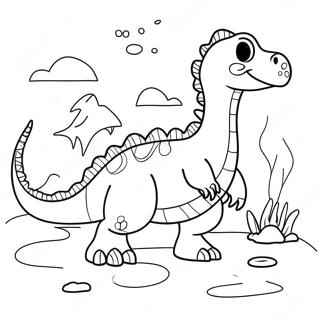 Water Dinosaur Coloring Page 29594-23383