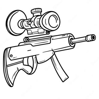 Detailed Sniper Rifle Coloring Page 29605-23398