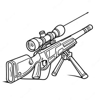 Detailed Sniper Rifle Coloring Page 29605-23400