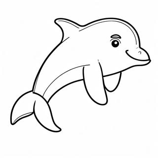 Cute Blue Dolphin Coloring Page 2961-2374