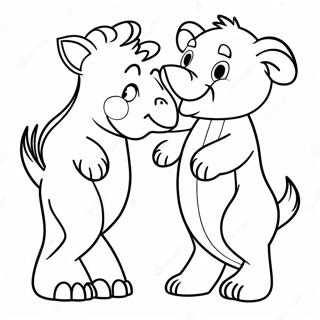 Side By Side Animals Coloring Page 29654-23430