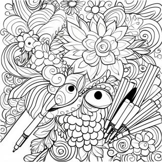 Posca Markers Coloring Page 29684-23460